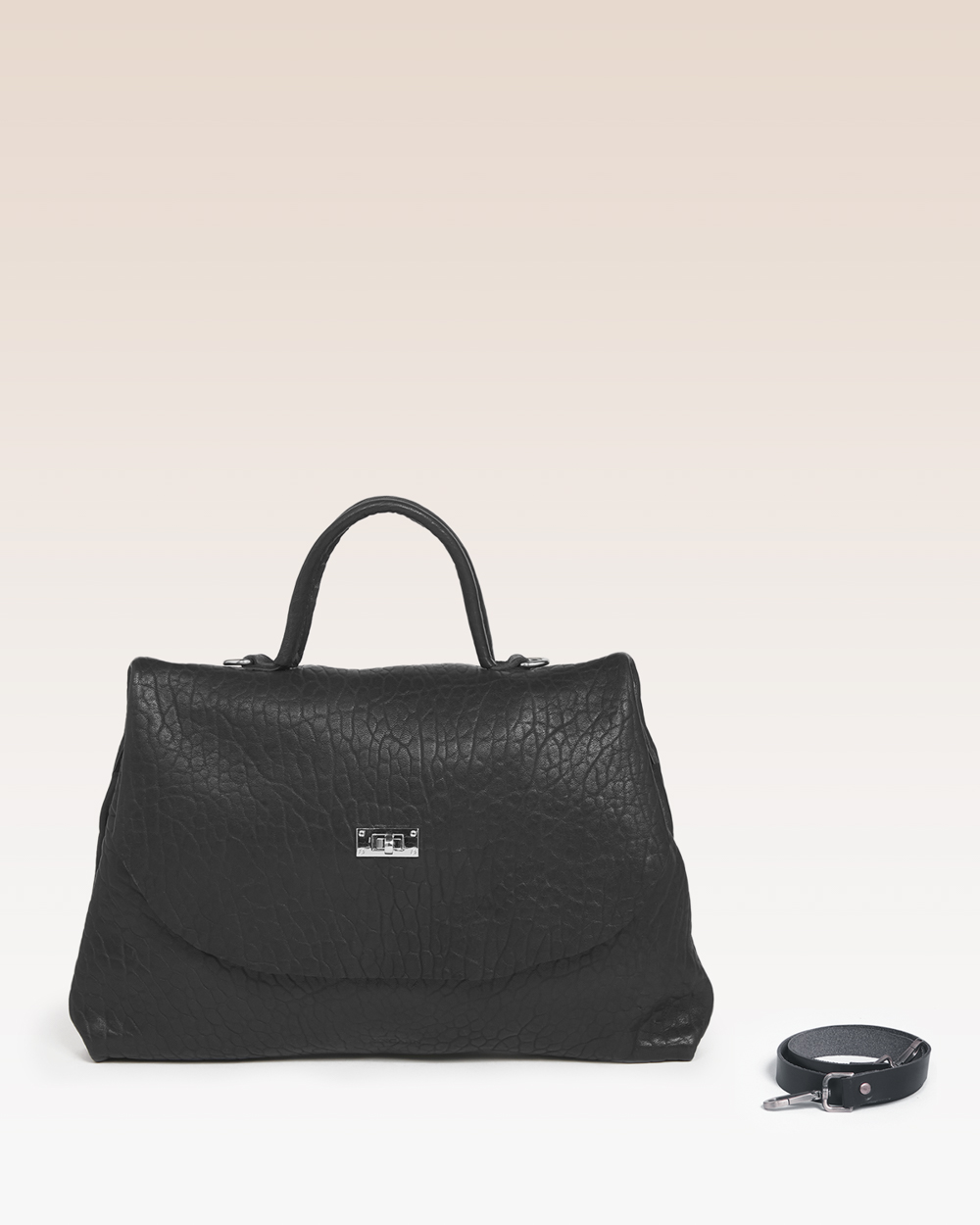 Borsa Carmen Medium Nero Montone - immagine 3