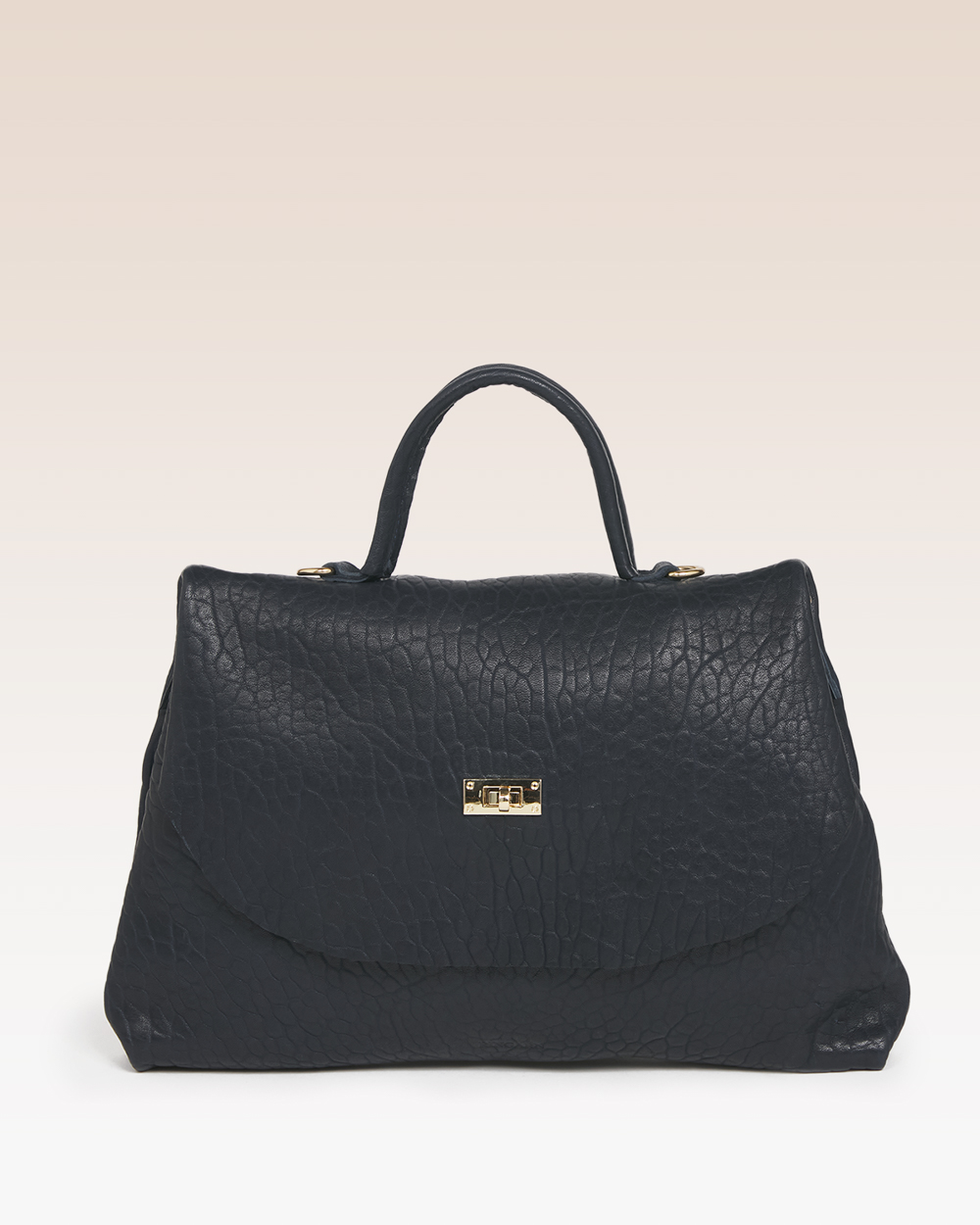 Borsa Carmen Medium Blu scuro Montone