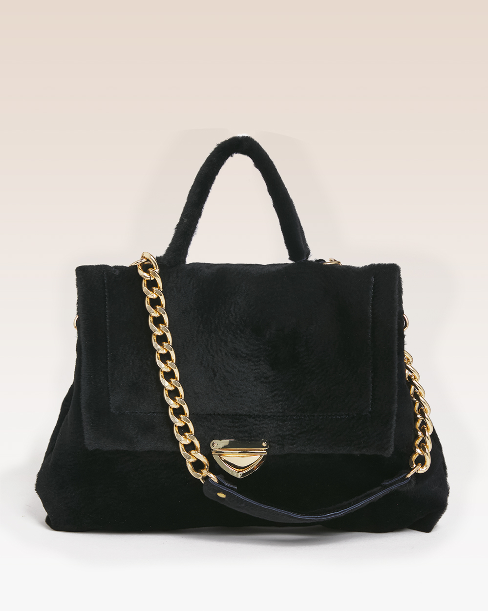 Borsa Carmen Medium Nero Painted Montoncino - immagine 3