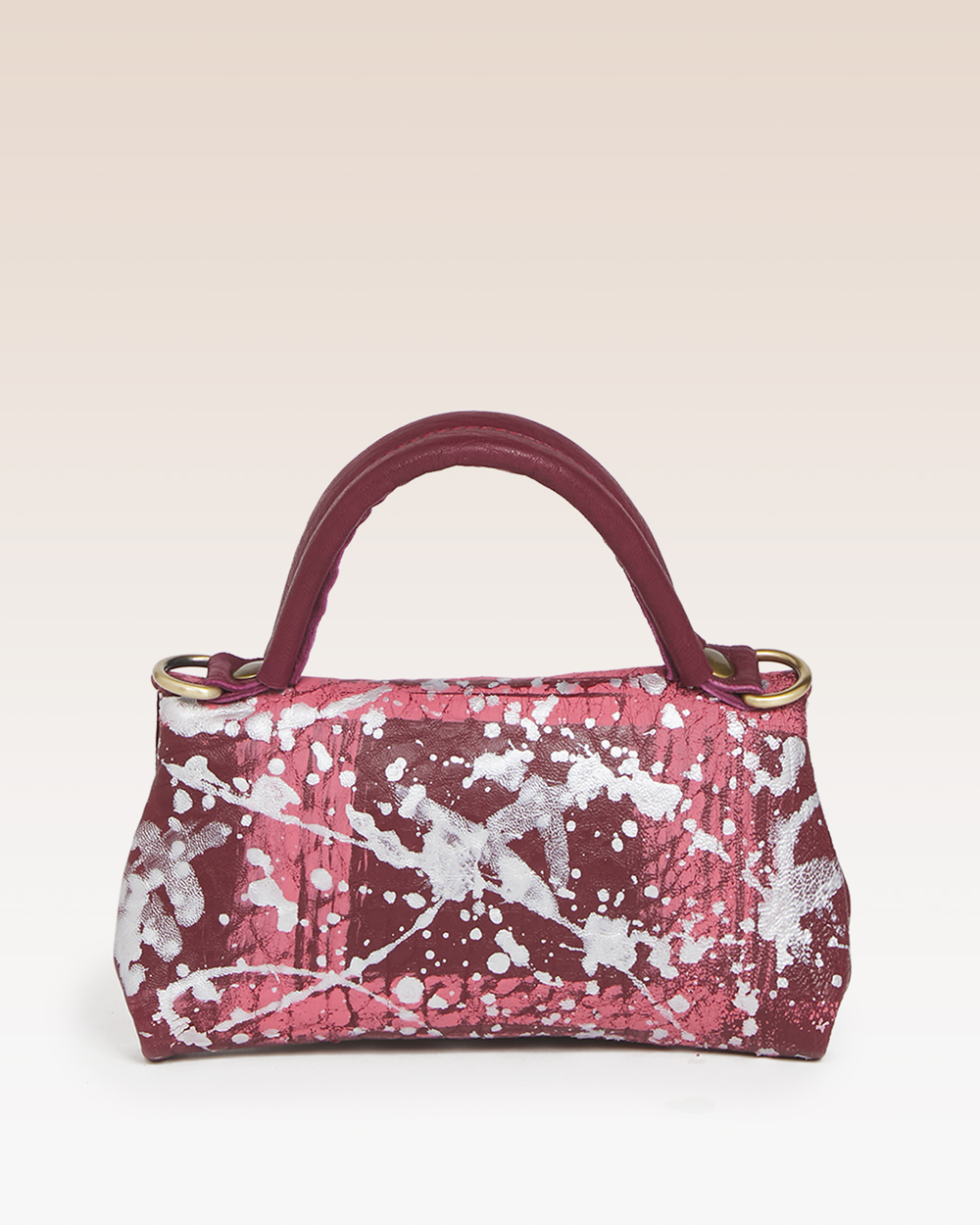 Borsa Carmen Mini Red Rose Painted Montone - immagine 2