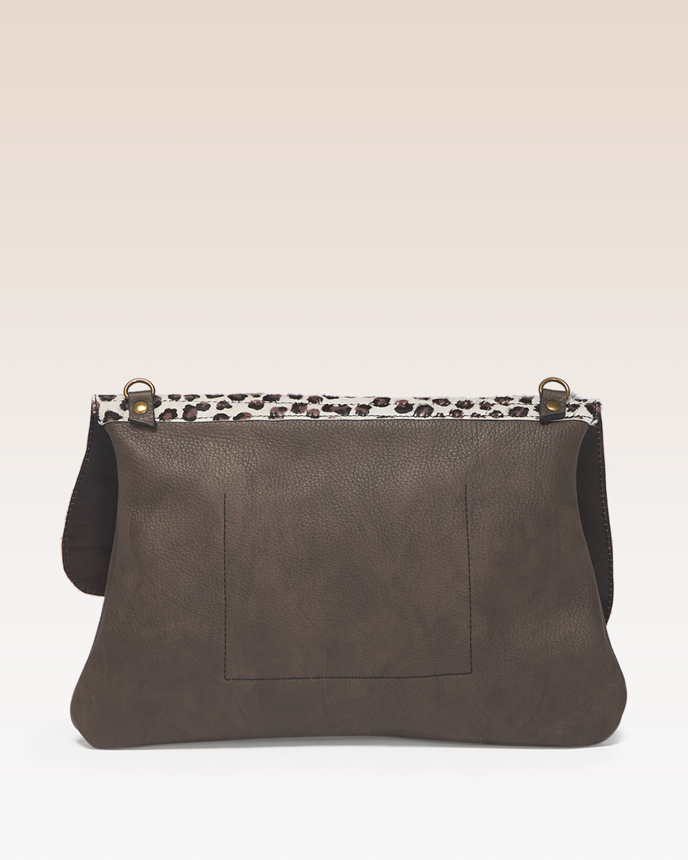 Borsa Mary Jane Taiga con patta in pelle babyhorse maculato su base avorio - immagine 2